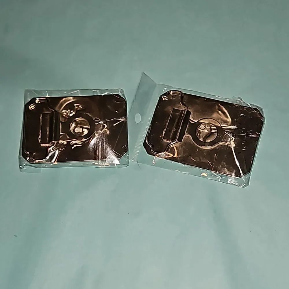 Western Style Silver Belt Buckles (2)